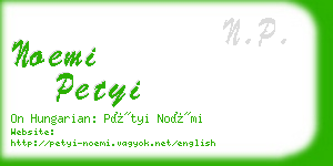 noemi petyi business card